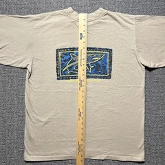Vintage 90s Caribbean Playa Del Carmen Mexico Shark Souvenir T Shirt Tan Mens XL