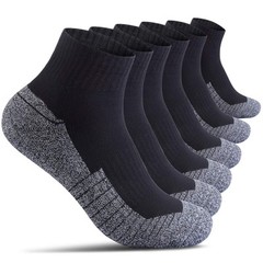 6-Pack Men’s Low Cut Cotton Socks Max Cushion Thick Athletic Ankle Sock