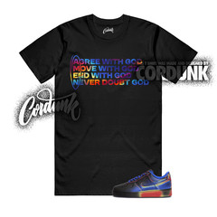 Air Force 1 Low Retro Heat Map Black Racer Blue T Shirt Match AMEN