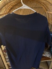 Soffe Mens Blue/Yellow Navy Graphic Logo Print Crew Neck T-Shirt Size M