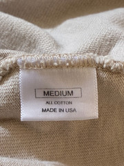 Lady White Co Shirt Mens Medium Oatmeal Rugby Tee Crew Neck Made in USA