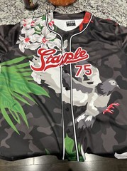 Staple World Renown Pigeon Brand Black Camo Floral Bird Baseball Jersey Mens 3XL