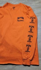 Death Row Records Graphic Tee Long Sleeve Mens L West Coast Rap in Prison Orange