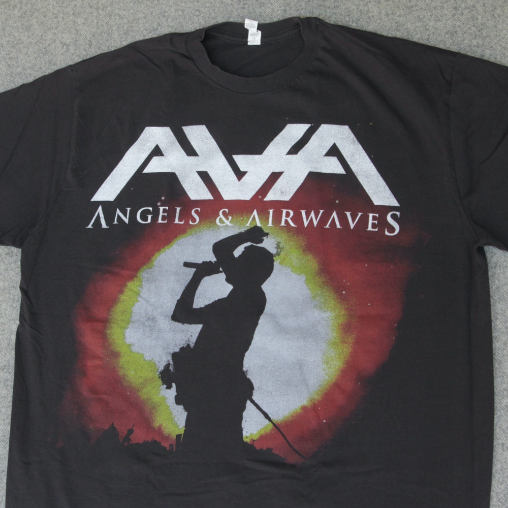 Angels & Airwaves T Shirt L VTG 2008 Tour Merch Rock Concert Band Tom DeLonge