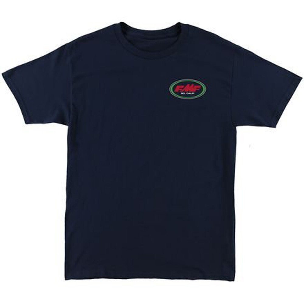 FMF Men’s Original Casual MX Tee T-Shirt Navy Blue with Classic Logo Size Medium