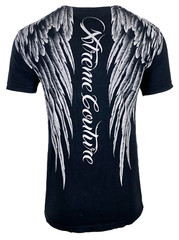 Xtreme Couture Affliction Men’s T-Shirt AEROSMITH Black Wings Biker Tattoo MMA