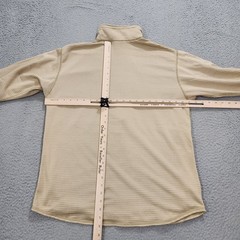 Insport Shirt Men Large Beige Grid Fleece Half Zip Polartec Frog Flame Resistant