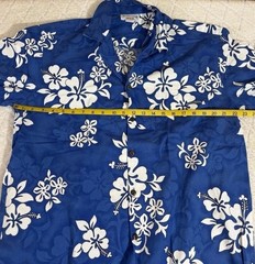 Vintage 90s Pacific Legend Hawaiian USA Made Floral Hawaii Button Up Tee Size L