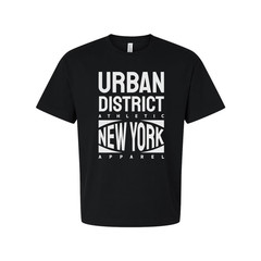 Urban District Athletic New York Apparel Unisex Short Sleeve Cotton T Shirt Grap