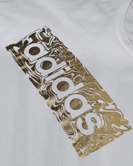 Adidas Men’s Tee Liquid Foil Linear Graphic Long Sleeve Shirt Metallic Size XL