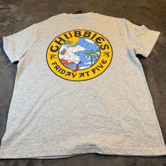 Chubbies Graphic Tee Shirt Heather Gray Short Sleeve Men’s Small NWT