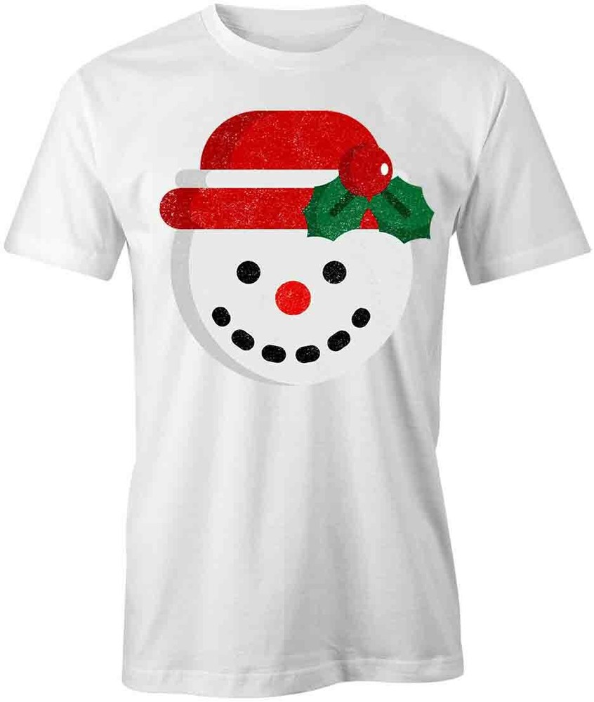 SNOWMAN TShirt Tee Short-Sleeved Cotton HOLIDAY CLOTHING S1WCA173