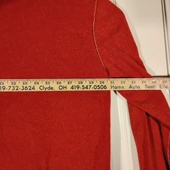 Carbon 2 Cobalt henley tshirt mens L LArge red long sleeve thick cotton 155176