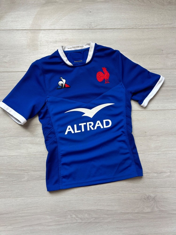 France Rugby Jersey Le Coq Sportif Altrad Shirt Blue⁠ Graphic Tee size S
