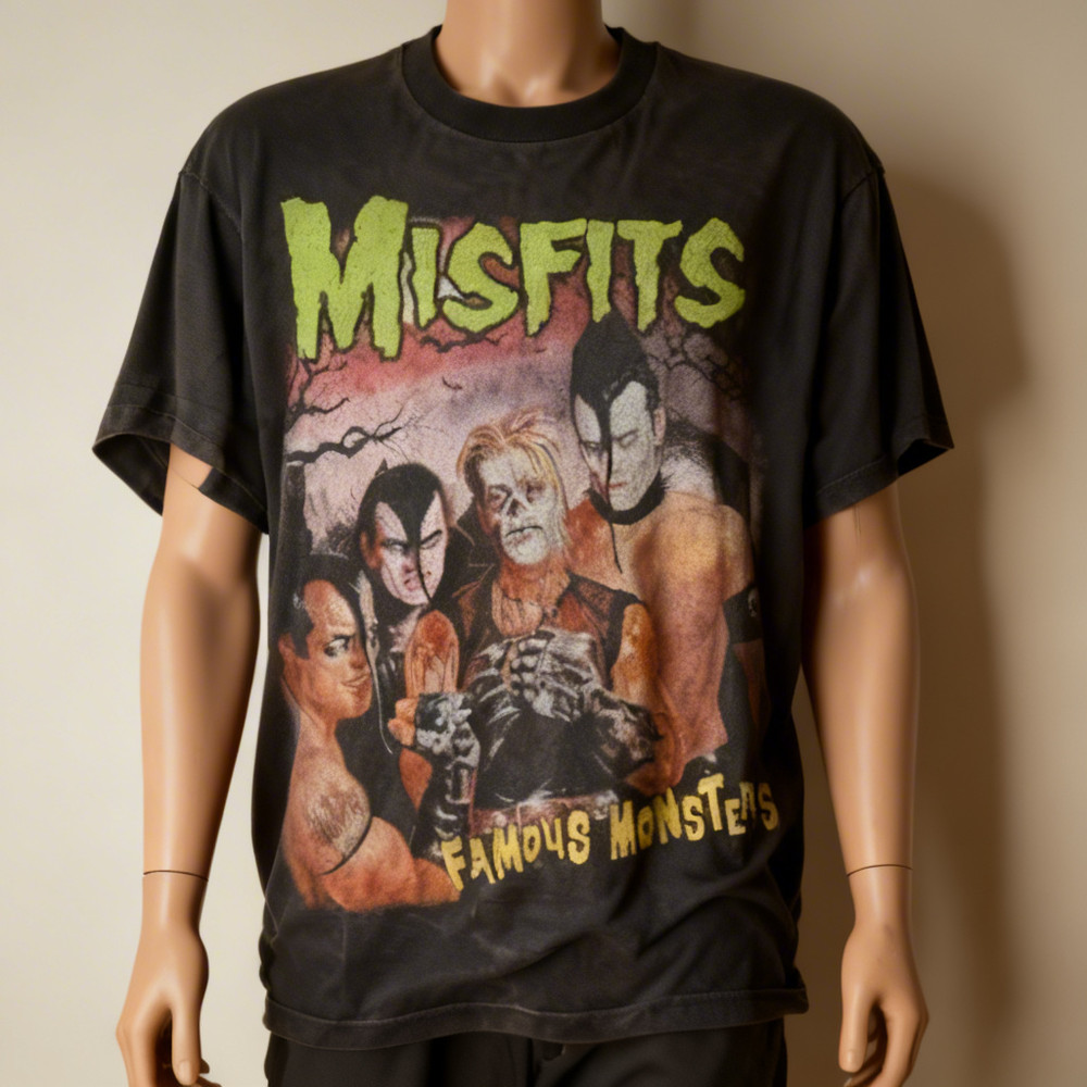 Misfits Famous Monsters T shirt Black Short Sleeve Unisex S-5XL NWT
