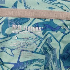Reel Legends Shirt Mens Small Blue Long Sleeve Pullover Outdoor Fishing
