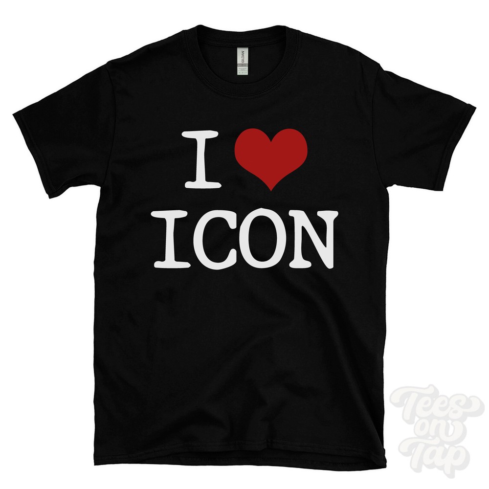 I LOVE ICON T-SHIRT heart pop culture art design famous people symbolism artist