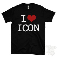I LOVE ICON T-SHIRT heart pop culture art design famous people symbolism artist