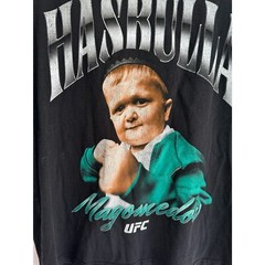 UFC Hasbulla Magomedov Signature Oversized Tee Size S Dark Gray