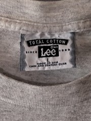 Lee Jeans Vintage 1996 Vermont Fall Autumn Embroidered Cotton T-shirt Grey Large