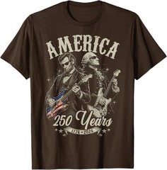 George Washington Lincoln Playing Guitar Abe Lincoln 250th T-Shirt