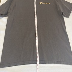 Costa Del Mar Mens T-Shirt Medium Gray Graphic Born On The Water Fishing