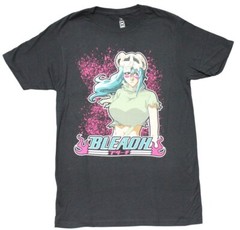 Bleach New Adult T-Shirt – Nel Posed In Front of Pink Splatter