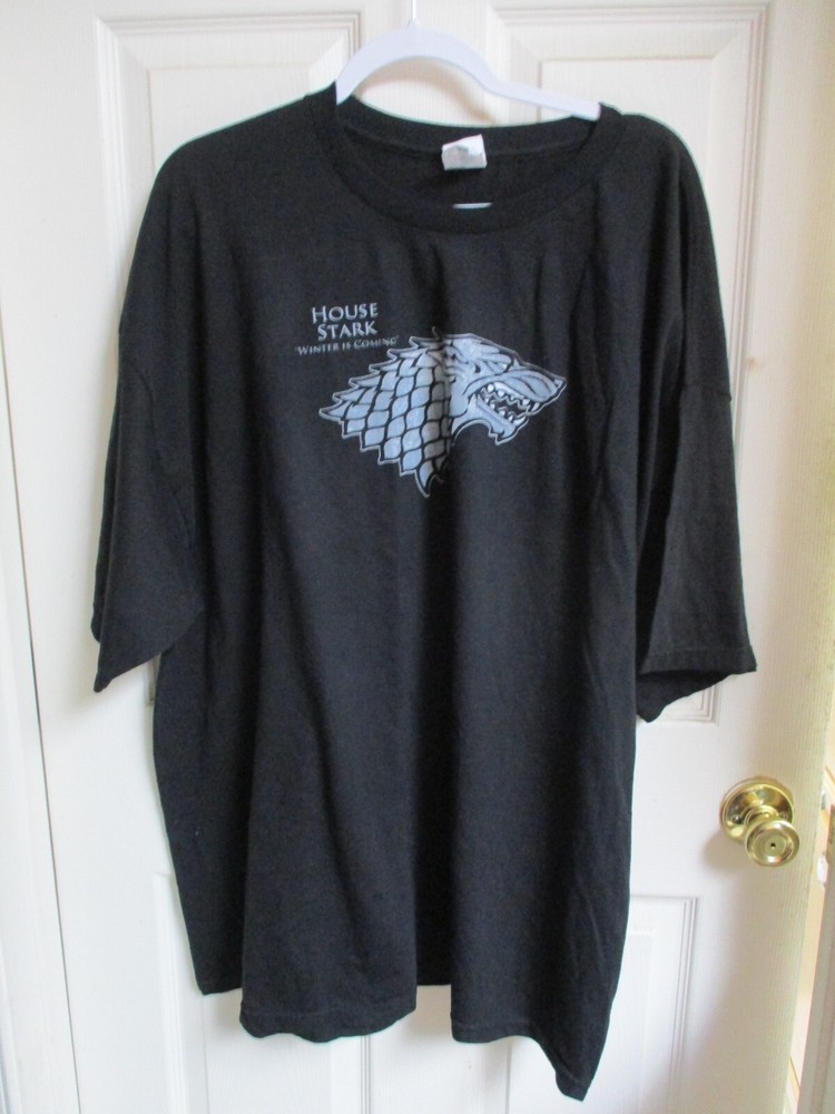 Game Of Thrones Stark Winter Is Coming T-Shirt Men’s Black 3XLT Never Worn