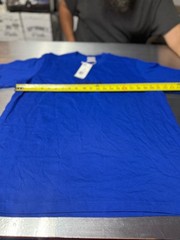 Adidas Mens Linear T-Shirt Team Royal Blue Cotton Graphic Logo Tee Size L NWT