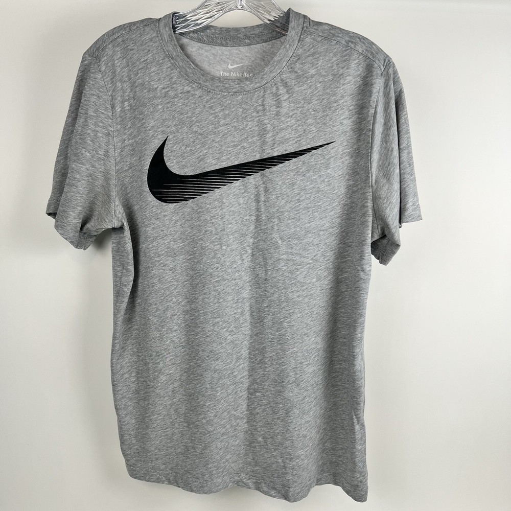 Nike CZ9724-063 Men’s Dri-FIT Swoosh Training Tee T-Shirt Grey Heather Size S