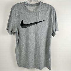 Nike CZ9724-063 Men’s Dri-FIT Swoosh Training Tee T-Shirt Grey Heather Size S