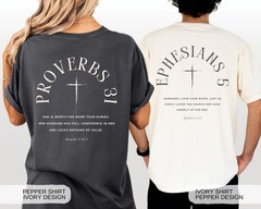 Custom Christian Couple Roman Numeral Shirt His Hers Wedding Proverbs Gift Tee