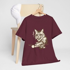 Lustige Katze Billard T-Shirt, Pool Katze Shirt, Billiard Cat Tee, Geschenk für