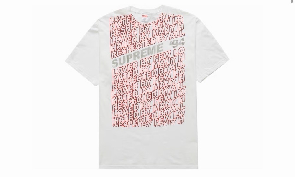 Supreme Respected Tee White Large Brand New SS22 100% Authentic
