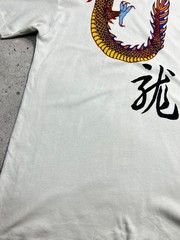 T shirt vintage Hong Kong dragon chinois Lai See imprimé double face taille L