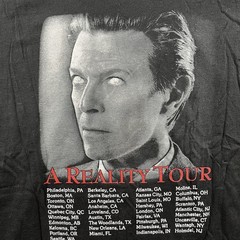 Vintage David Bowie Shirt Mens XL Black A Reality Tour 2000 RARE Double-Sided