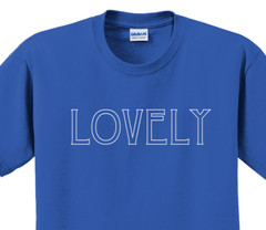 Lovely T-Shirt Short Sleeve Graphic Tee Unisex apparel Text logo design