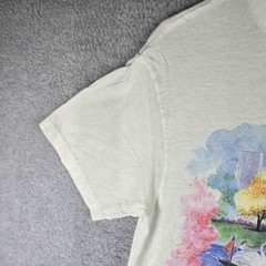 Boston Massachusetts Tourist Art T-Shirt Mens Small White Destination Painting