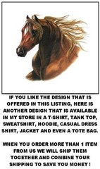 BEAUTIFUL GRAY WHITE ARABIAN ARAB STALLION ART HORSE SHOW LONG T-SHIRT WS309