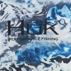 Huk Shirt Men Large Blue Black Camo Long Sleeve Fishing Hunting Mossy Oak