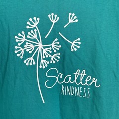 Vtg 80s Hanes Beefy-T Mens Green Large Single Stitch USA Tshirt Kindness 90s