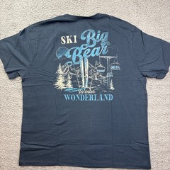 Mad Engine Ski Big Bear Shirt Mens XXL Blue Winter Wonderland Graphic Tee