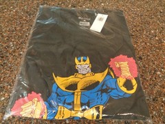 Marvel Thanos Adult Large T-shirt Black Infinity War Gauntlet Endgame NWT