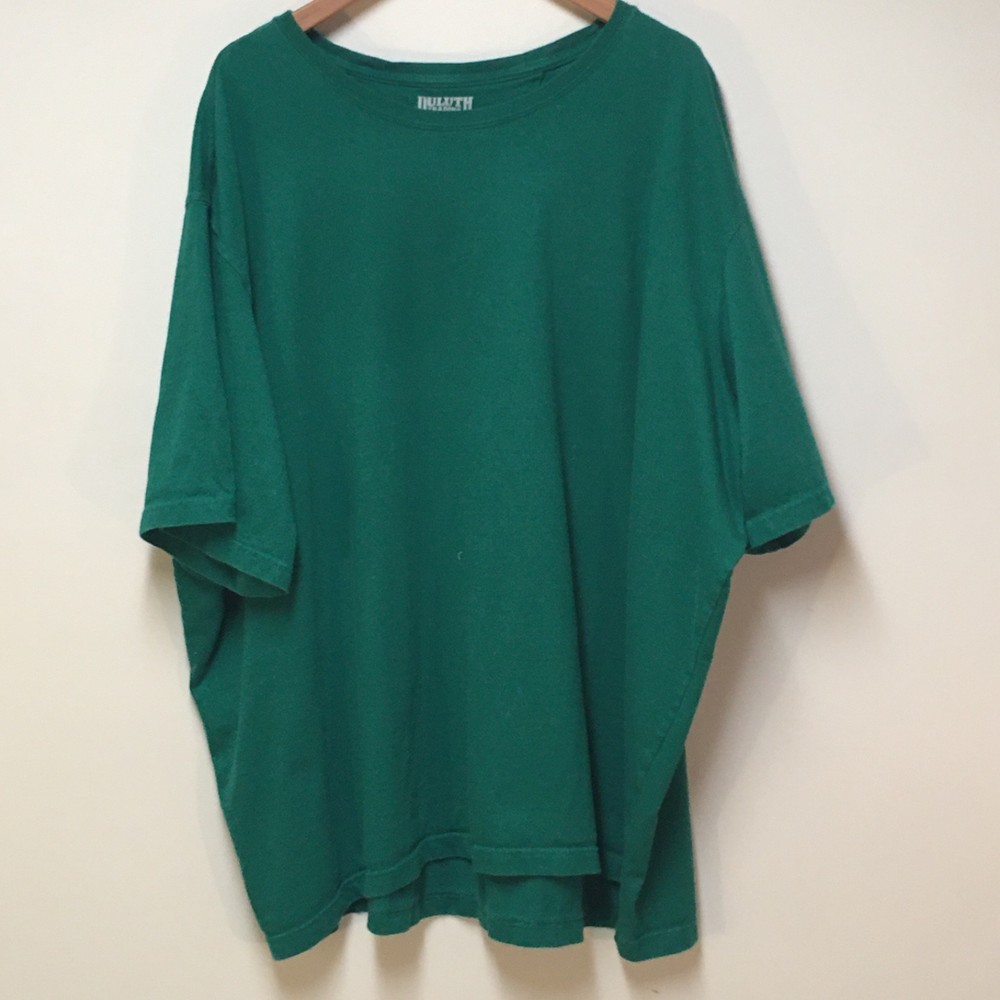 Duluth Trading Co. Men 4XL Shirt Green Relaxed Jersey Tee Longtail 100% Cotton