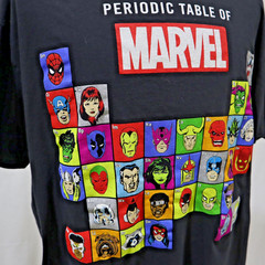 Marvel Periodic Table Graphic T Shirt 2XL C-Life Group 2016–2018