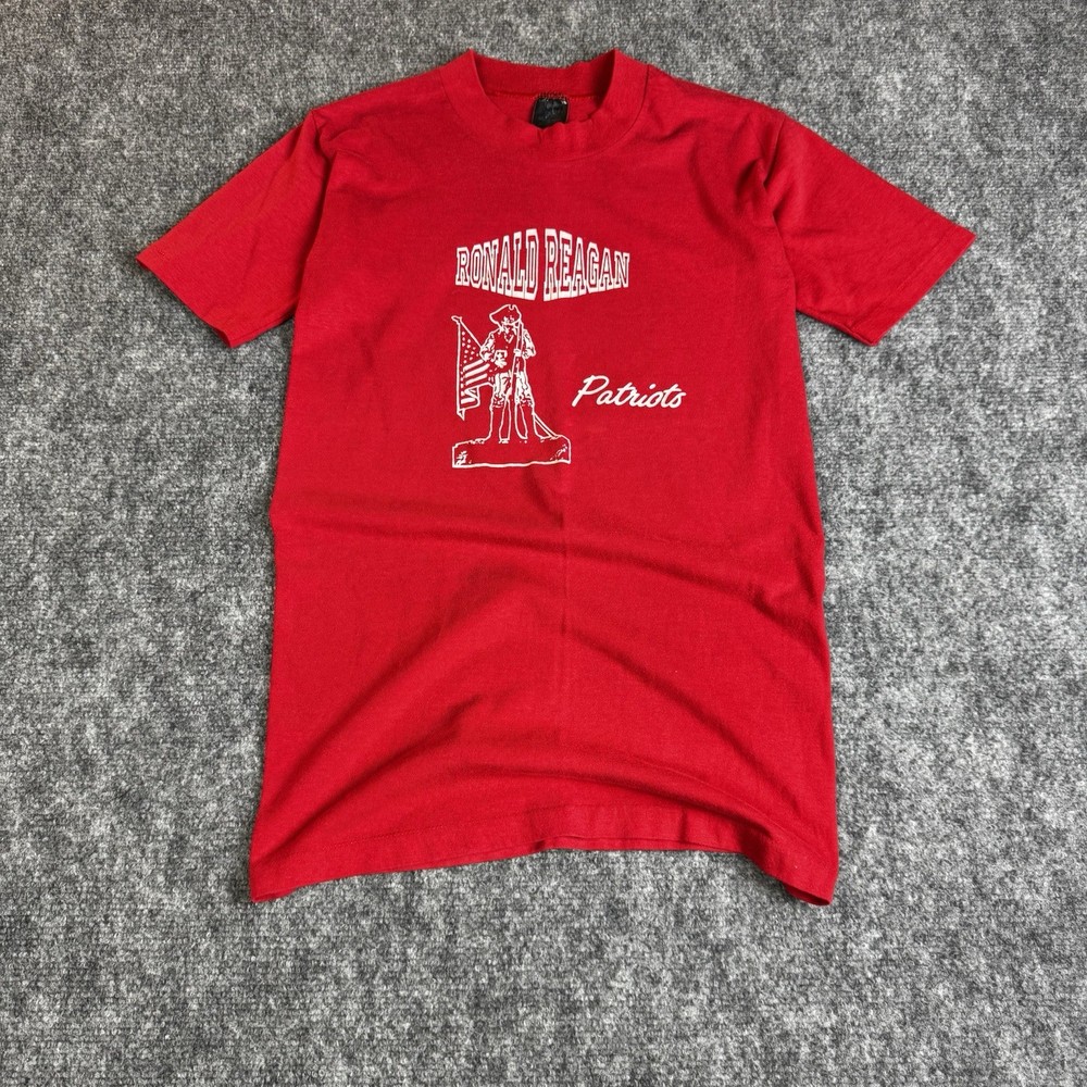Vintage 1980s Ronald Reagan political graphic T-shirt size extra small red