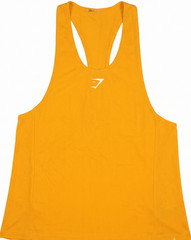 MEN’S STRINGER TANK TOP Gymshark Gold Racerback Bodybuilding Gym Drop Arm MEDIUM