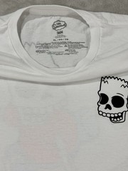 The Simpsons Halloween T-Shirt Sz XL Bart Skeleton Skateboarding Cotton Tee