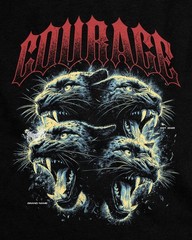 Panther Graphic T-Shirt Men’s Gothic Washed Cotton Oversized Streetwear Tee
