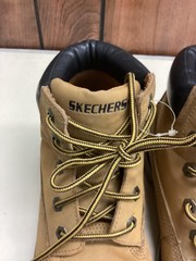 Skechers Boots Mens Size 5.5 Tan Work Lace Up Synthetic Leather Outdoor 93158L